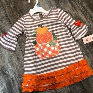 Fall pumpkin dress 12 month